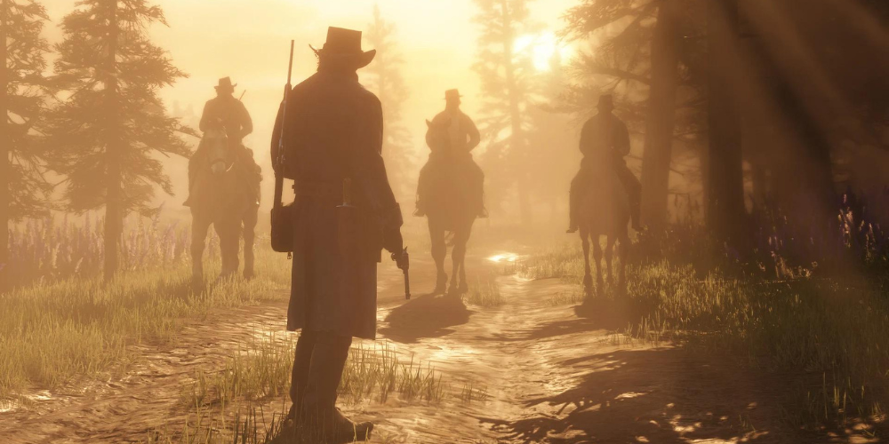 red dead redemption 2 sunset